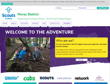 Tablet Screenshot of morayscouts.org.uk
